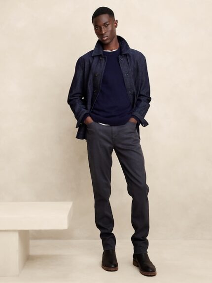 Slim Linen-Cotton Traveler Pant